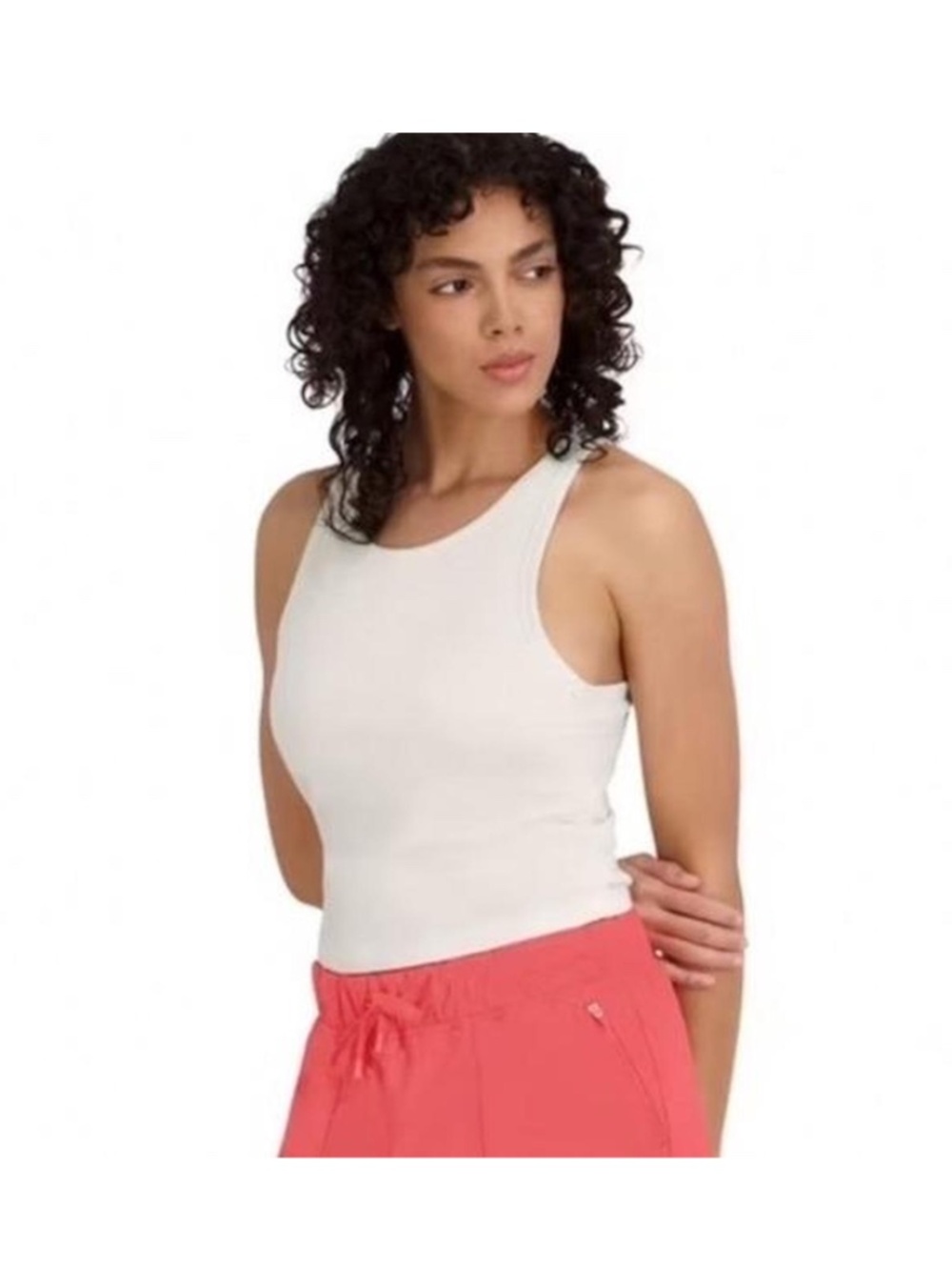 Outdoor Voices Ribbed Knit Tank in Egret NWT